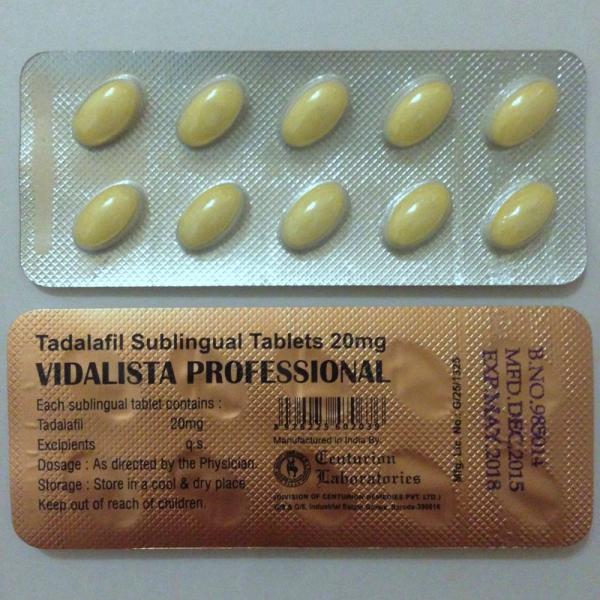 ビダリスタ プロフェッショナル (Vidalista Professional) 20 mg 60錠　タダリス同成分で即効性向上